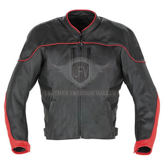 Designer 2 Front Pocket Motorbike Real Leather Jacket