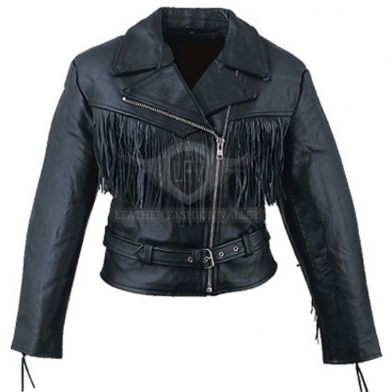 Classical Western Look Biker Leather Jacket