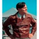 Fresh Look The Aviator Brown Leather Jacket