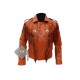 Brown Western Cowboy Fashion Leather Jacket