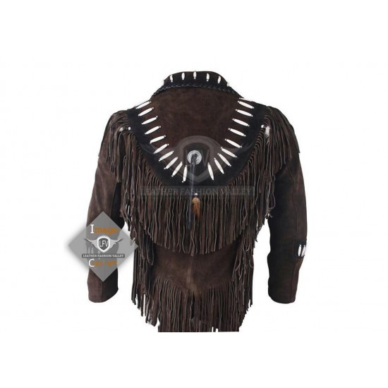 chocolate Western Cowboy Fashion Leather Vest Jacket