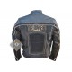 Men Motorbike Gear Silver Design Leather Jacket