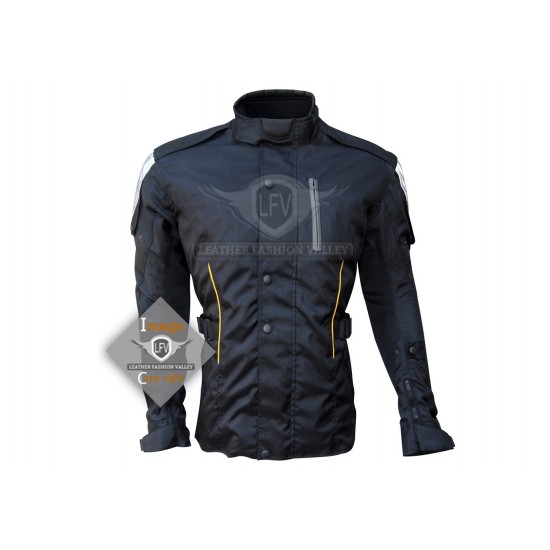 Textile Motorbike Men Black Leather Jackets A