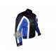 Textile Motorbike Men Black With Blue Contrast Leather Jackets