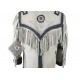 White Western Cowboy Fashion Leather Jacket