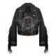 Women Black Western Motorbike Leather Jacket