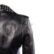 Miley Cyrus Black Steel Studded Leather Jacket