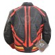 Superman Red on Black Leather jacket