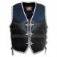 Men Fashion Black/White Western Leather Vest