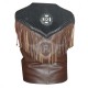 Men Bread Fringe Western Leather vest