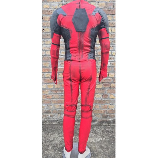 Deadpool 3 suit screen printed fabric suit and accessories 