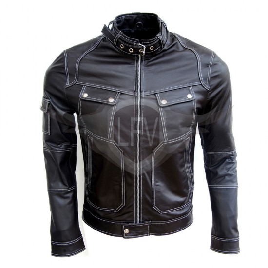 Casual Look Men Stylish Biker Leather Jacket