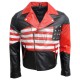 Classic American Flag Leather Jacket For Men